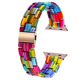Smart Watch Band for Apple iWatch Sreies 8 7 6 5 4 3 2 1 SE Ultra 49mm 45mm 44mm 42mm 41mm 40mm 38mm Resin Smartwatch Strap Women Bracelet Stainless Steel Buck