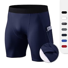 Men's Running Shorts Compression Shorts Gym Shorts Yoga Shorts with Phone Pocket Base Layer Outdoor Athletic Summer Spring Fall Spandex Butt Lift Quick Dry Tum