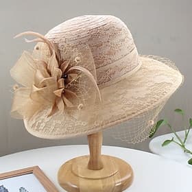 Elegant Retro Vintage Derby Kopfschmuck Hut Kirchenhut Dame Edelfrau Kostüm Damen Valentinstag Derby Hochzeitsfeier Ascot Erwachsene Hut Frühling Sommer