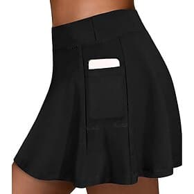 Women's Running Skirt Tennis Skirts Athletic Skorts Side Pockets 2 in 1 Shorts Athletic Athleisure Summer Spring Fall Spandex Quick Dry Soft Moisture Wicking B
