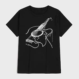 T-shirt graphique pour hommes guitare acoustique à manches courtes