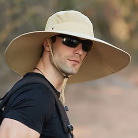 chapeau de soleil à large bord chapeau de seau upf50 chapeau de polyester d'été de printemps et d'été à séchage rapide et imperméable pour la pêche campingamp