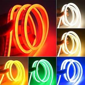 wasserdichte LED-Neonröhre, flexible Lichtstreifen, einfarbig, für den Innen- und Außenbereich, dekorativ, 20m, 15m, 10m, 5m, 3m, 2m, 1m, SMD 2835, Wech