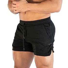 Homme Short athlétique 3 pouces Short Shorts d'Entraînement Short Court Short de course Cordon de serrage Sportif Couleur Unie Séchage Rapide Respirant Court S