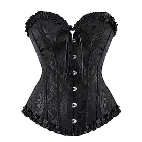 Rococo Overbust Corset Masquerade Overbust Corset Cosplay Jacquard Tummy Control Push Up Jacquard Fancy Dress Women's Royal Masquerade Party Carnival of Venice