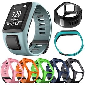 Bracelet de Montre pour TomTom Adventure Golfer 2, Runner Spark 3/2 CardioMusic Silicone Remplacement Sangle Élastique Respirable Bracelet Sport Bracelet