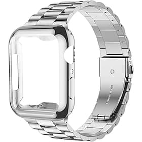 Schakelarmband Compatibel met: Apple Watch-horlogebandje met zaak Metalen sluiting Gesp Roestvrij staal Vervangende horlogeband voor 38mm 40mm 41mm 42mm 44mm 4