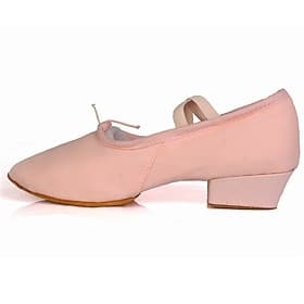 chaussures de danse de salon en toile pour femmes avec talon bas et semelle en daim - idéales pour la danse latine, chaussures de danse à semelle souple pour l