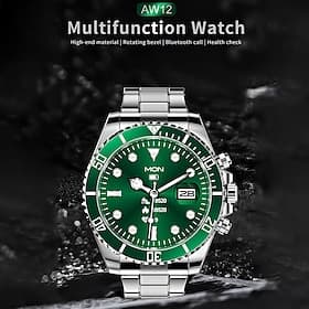 AW12 / AW13Pro Montre intelligente 1.28 pouce Smartwatch Montre Connectée Bluetooth Podomètre Contrôle de l'Activité Moniteur de Sommeil Compatible avec Androi