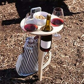 table à vin en plein air, piquet de table à vin pliant, table de pique-nique à vin en plein air, verres à vin portables et porte-bouteilles, plateau porte-cass