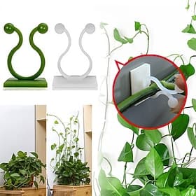 20 stykker usynlig vegg rottingklemme plante klatrevegg selvklebende fiksator vine spenne krok rotting fast klips brakett plante stentstøtte
