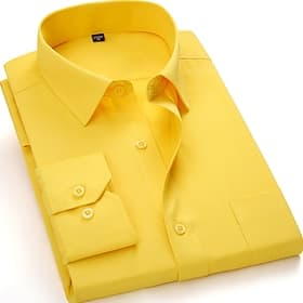 Men's Dress Shirt Collared Shirt Button Up Shirt Graphic Prints Wedding Work Black White Yellow Red Long Sleeve Turndown All Seasons Clothing Apparel