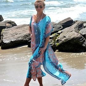 Maillots de Bain Vêtement couvrant Robe de plage Maillot de bain Femme énorme Imprime Normal Maillots de bain nouveau Actif Soirée