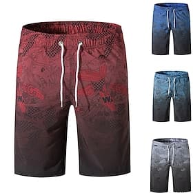 Herren Badeshorts Badehose Bedruckt Kordelzug Netzfutter Mit Taschen Spandex Schnelltrocknend Leicht Boardshorts Badeanzug Surfen Wassersport Schwimmen Sommer