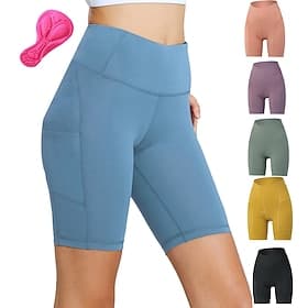 Women's Solid Color Cycling Road Shorts Bike Shorts Cycling Padded Shorts Bike Padded Shorts / Chamois Mountain Bike MTB Road Bike Cycling Sports 3D Pad Cyclin