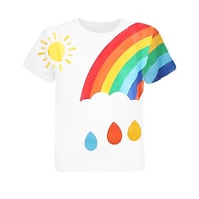 Jungen 3D Karikatur Regenbogen T-Shirt Kurzarm Sommer Aktiv Basic Polyester kinderkleidung 3-6 Jahre alt Täglich