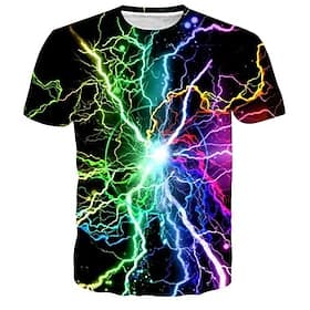 Jongens 3D 3D Print T-shirt Korte mouw 3D-afdrukken Zomer Lente Actief Sport Modieus Kinderen 3-12 jaar Buiten Dagelijks Normale pasvorm