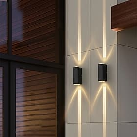 LED Lámparas de pared exteriores Lámparas de pared interiores Salón Lámpara de pared exterior de aluminio IP65 110-120V 220-240V