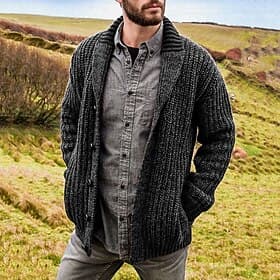 Herren Pullover Strickjacke Kurzer Pullover Strickware Stricken Strick Schalrevers Moderne zeitgenössische Alltagskleidung Casual Bekleidung Frühling Herbst Bl