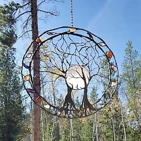 Lebensbaumring aus Metall, schmiedeeiserner Ring des Lebens, Gartenhandwerk, Wanddekoration, Terrasse, Hof, Handwerkszubehör