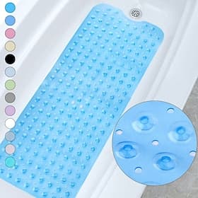 Bath Mat Non-slip Bathtub Mat Extra Long Non Slip Bathroom Shower Antibacterial Bathtub New The Bathroom Bathtub Non-slip Bathroom Waterproof Massage Foot Pad
