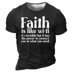 Homens Letra Estampas Abstratas Camiseta Camisetas gráficas Camisetas com slogan camiseta angustiada Manga Curta Camiseta Impressão 3D Gola Redonda Camisa Vint