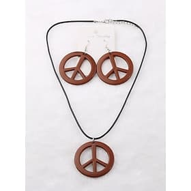 Stück Liebe 1960er Hippie 1970er Disko Halskette Maskerade Herren Damen Kostüm Halskette Ohrring Jahrgang Cosplay Party / Abend Ohrringe Maskerade / Halskette