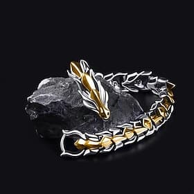 Longrui, nuevos productos transfronterizos, retro, cabeza de dragón, pulsera de palangre, hip-hop, dominante, pulsera de quilla punk exagerada, venta al por ma