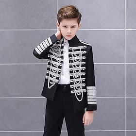 Boys 3D Plain Coat Long Sleeve Spring Fall Cool Cotton Kids 3-12 Years Regular Fit