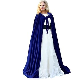 Rétro Vintage Médiéval Renaissance Cap Cape Sorcière Viking Étranger Vikings Elfe Déguisement Femmes Celtique Viking Fantaisie Carnaval Mascarade Performance E