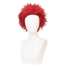 Perruques de cosplay Rouge Lisse Cheveux synthétiques Court Perruques Homme Perruques Pour la fête