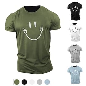 Homme symbole T-shirt Style décontracté 100% Coton Manche Courte Graphique Chemise Gris chiné Noir Blanche T-shirt confortable Extérieur Rue Vêtements de créat