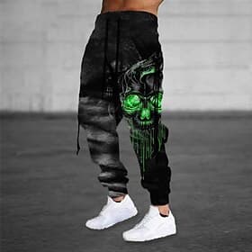 Herren Jogginghose Trainingshose Jogginghose Jogger Hose Hosen Kordelzug Elastische Taille Schleife Grafik-Drucke Komfort Atmungsaktiv Sports Outdoor Casual Tä