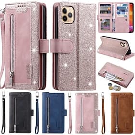 téléphone Coque Pour Samsung Galaxy S26 Ultra Plus S25 S24 S23 S22 S21 FE S21 Ultra Plus S20 A14 A34 Coque Intégrale Étui Portefeuille avec Support Bling Ferme