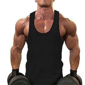 Men's Tank Top Vest Top Undershirt Sleeveless Shirt Sleeveless Round Neck Solid Colored Muscle Gym Sports Black White Yellow Top Tee for Men
