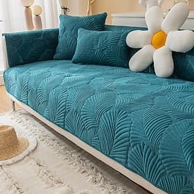 Sofamattenbezug aus Baumwolle, rutschfest, Couchsitzbezug für Anbausessel, 4- oder 3-Sitzer, L-Form für Hunde und Katzen (Verkauf pro 1 Stück, kein Set)