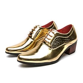 Herren Outdoor Derby-Schuhe Abendschuhe Schuhe mit innerer Höhenerhöhung Schuhe aus Lackleder Klassisch Brautkleider schlicht Täglich Büro Karriere PU Schnürs