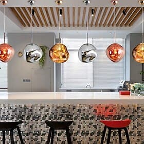 Lava Pendant Light, Modern Minimalist Glass Irregular Shape Ceiling Hanging Lamp Fixture Contemporary Decoration Chandelier for Living Room Bedroom Restaurant