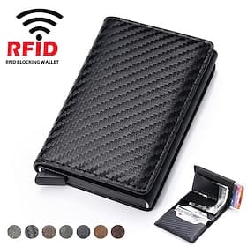 Portafoglio di lusso per uomo in pelle magica protetto da blocco RFID portafoglio sottile mini per soldi