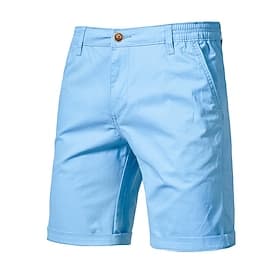 Homme Robe Short Short de travail Shorts décontractés Short de Golf Poche Jambe droite Couleur Pleine Confort Vestimentaire Longueur genou Extérieur du quotidi