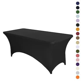 Housse de table en spandex extensible pour tables pliantes standard - Protecteur de nappe rectangulaire universel pour mariage, banquet et fête