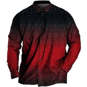 Men's Plus Size Shirt Big and Tall Graphic Prints Turndown Buttons Long Sleeve Spring Summer Sports Fashion Streetwear Designer Outdoor Vacation Tops