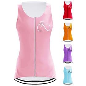 Women's Cycling Vest Cycling Jersey Graphic Funny Sleeveless Bike Jersey Top with 3 Rear Pockets Mountain Bike MTB Road Bike Cycling Quick Dry Reflective Strip