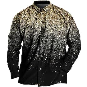 Herren Übergröße Hemd Groß und hoch Grafik-Drucke Umlegekragen Bedruckt Langarm Frühling Sommer Sport Modisch Strassenmode Designer Outdoor Strasse Oberteile