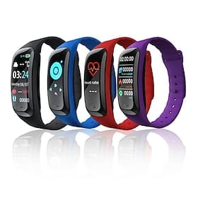 C1plus Smartwatch 0.96 Zoll Smartwatch Fitnessuhr Bluetooth Schrittzähler Anruferinnerung Schlaf-Tracker Kompatibel mit Android iOS Unisex Langer Standby Wasse