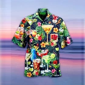 Homme Fruit cocktail Chemise Chemise hawaïenne Chemise Aloha Manche Courte Chemise Col Rabattu Tropical Mode Hawaïen Occasionnel Plage Hawaïen Vert S M L