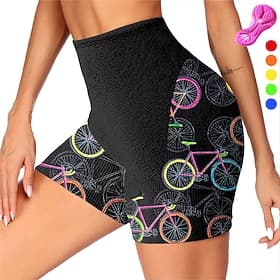Damen Grafik Fahrradhose Fahhrad Gepolsterte Shorts / Chamois Unterteile Mountainbike MTB Straßenradsport Sport 3D-Polster Schnelltrocknend Feuchtigkeitsableit