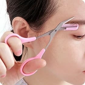 Eyebrow Trimmer Scissor With Comb Lady Woman Men Hair Removal Grooming Shaping Stainless Steel Eyebrow Remover Makeup Tool