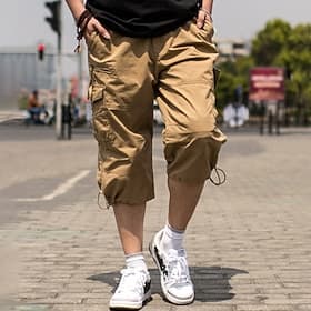 Voor heren Cargoshorts Korte broek Capri broeken Been trekkoord Flap zak Effen Camouflage Kleur Comfort Ademend Buiten Dagelijks Uitgaan Modieus Streetwear Leg