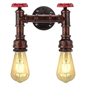 Lightinthebox Retro-Wandleuchte, industrielle Retro-Wandleuchte, kreative Wasserrohr-Wandleuchte, Tieyi, maximal 60 W, anwendbar für Schlafzimmer, Küche, Resta